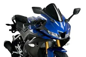 Puig レーシング スクリーン フロントガラス ブラック (不透明) ヤマハ YZF-R 125 2019 - 2022 Puig Racing Screen Windshield Black (Opaque) Yamaha YZF-R 125 2019 - 2022 【並行輸入品】
