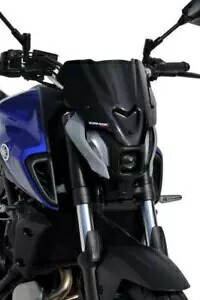 Ermax 25cm レーシング スポーツ スクリーン フロントガラス ブラック 不透明 ヤマハ MT-07 2021 - 2024 Ermax 25cm Racing Sports Screen Windshield Black Opaque Yamaha MT-07 2021 - 2024 【並行輸入品】