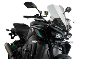 Puig ツーリング スクリーン フロントガラス ライトスモーク ヤマハ MT-10 & SP 2022 - 2024 Puig Touring Screen Windshield Light Smoke Yamaha MT-10 & SP 2022 - 2024 【並行輸入品】