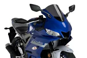Puig R-Racer スクリーン フロントガラス ディフレクター ダークスモーク ヤマハ YZF-R3 2019 - 2024 Puig R-Racer Screen Windshield Deflector Dark Smoke Yamaha YZF-R3 2019 - 2024 【並行輸入品】