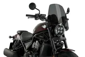 Puig ツーリング スクリーン フロントガラス ダークスモーク ホンダ CMX 1100 Rebel 2021 - 2024 Puig Touring Screen Windshield Dark Smoke Honda CMX 1100 Rebel 2021 - 2024 【並行輸入品】