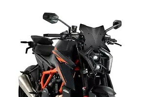 Puig スポーツ スクリーン フロントガラス カーボンルック KTM 1390 Super Duke R Inc. Evo 24 - 25 Puig Sport Screen Windshield Carbon Look KTM 1390 Super Duke R Inc. Evo 24 - 25 【並行輸入品】