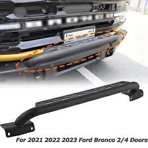 フロントバンパー 2021 2022 2023 フォード ブロンコ 2/4 ドア ブルバー ブラシガード ブラック Front Bumper For 2021 2022 2023 Ford Bronco 2/4 Door Bull Bar Brush Guard Black 【並行輸入品】