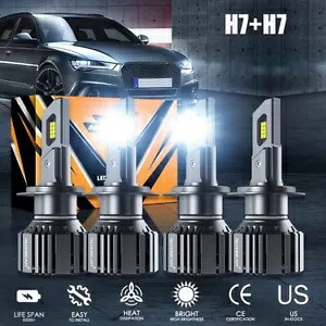 4x H7 LED ヘッドライト電球キット ヒュンダイ ソナタ 2011-2014 高低ビーム CANBUS 用 4x H7 LED Headlight Bulbs Kit For Hyundai Sonata 2011-2014 High Low Beam CANBUS 【並行輸入品】
