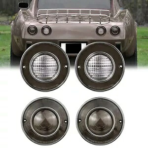 4x LED テールバックアップライトリアバックアップハウジングセットシボレーコルベット C3 75-79 4x LED Tail Backup Light Rear Backup Housing Set For Chevrolet Corvette C3 75-79 【並行輸入品】