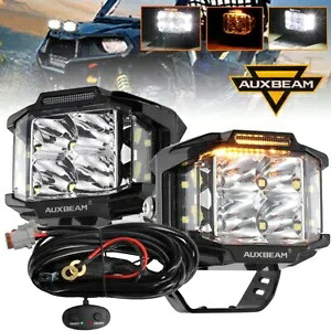 AUXBEAM 2x 4インチ LED ワークライト サイドシューター ドライビングフォグ ジープ マリンボート フォード用 AUXBEAM 2x 4\