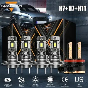 Ram プロマスター 1500 2500 3500 14-18 Canbus LED ヘッドライト電球キット + フォグライト For Ram ProMaster 1500 2500 3500 14-18 Canbus LED Headlight Bulb Kit + Fog Light 【並行輸入品】