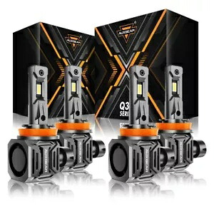4x H11+H11 LED ヘッドライト コンボ ハイ ロー ビーム バルブ キット 24000LM スーパー ブライト ホワイト 4x H11+H11 LED Headlight Combo High Low Beam Bulb Kit 24000LM Super Bright White 【並行輸入品】
