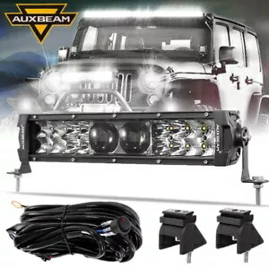 AUXBEAM 5D PRO 12インチ 120W LED ライトバー ホワイト ドライビングオフロード ATV UTV ピックアップランプ AUXBEAM 5D PRO 12\