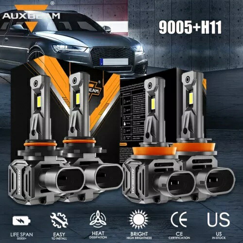 シボレーマリブ 2019 2020 2021 LED ヘッドライト Hi-Lo ビームコンボ電球ホワイト 110 ワット For Chevy Malibu 2019 2020 2021 LED Headlight Hi-Lo Beam Combo Bulbs White 110W 【並行輸入品】