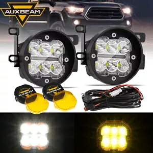 AUXBEAM 3インチ LED フォグランプ トヨタ タコマ タンドラ 4ランナー カバー&ブラケット付き AUXBEAM 3\