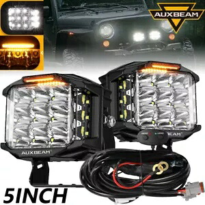 AUXBEAM 2x 5インチ 168W LED ワークライトポッド イエロー&ホワイト ドライビングオフロード ATV UTV 4WD AUXBEAM 2x 5\