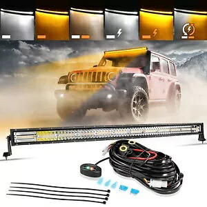 AUXBEAM 50インチ 800W カーブ LED ライトバー ホワイト & アンバー オフロードトラック ATV ジープ用 AUXBEAM 50\