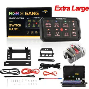 AUXBEAM XL RGB 8 ギャングスイッチパネルフォードブロンコ光回路リレーシステム用 AUXBEAM XL RGB 8 Gang Switch Panel For Ford Bronco Light Circuit Relay System 【並行輸入品】