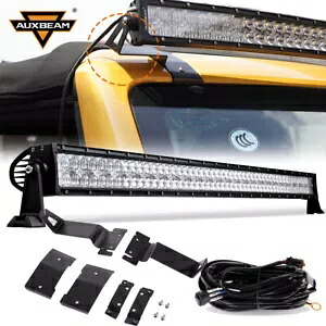 52インチ 5D 800W LED ワークライトバー ホワイト & ルーフマウントブラケット フォード ブロンコ 2021+用 52" 5D 800W LED Work Light Bar White & Roof Mount Brackets For Ford Bronco 2021+ 【並行輸入品】｜カスタムパーツ WORLD倉庫