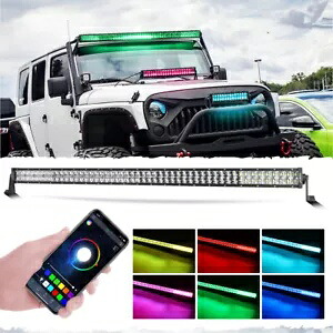 AUXBEAM 52インチ 800W 5D RGB LED ライトバー チェイスストロボ 点滅 スポットフラッドポッド AUXBEAM 52\