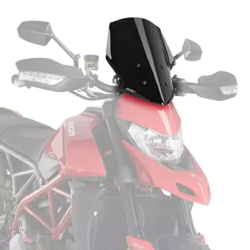 Puig Racing フロントガラス ダークスモーク Ducati ハイパーモタード 950 & Sp 2019-- Puig Racing Windshield Dark Smoke Ducati Hypermotard 950 & Sp 2019-- 【並行輸入品】｜カスタムパーツ WORLD倉庫