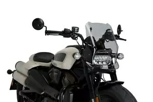 Puig スポーツスクリーン フロントガラス L/スモーク ハーレーダビッドソン スポーツスターS RH1250S 21-24 Puig Sport Screen Windshield L/Smoke Harley Davidson Sportster S RH1250S 21 - 24 【並行輸入品】