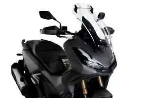 Puig ツーリング スクリーン フロントガラス バイザー付き クリア ホンダ ADV 350 2022 - 2024 Puig Touring Screen Windshield with Visor Clear Honda ADV 350 2022 - 2024 【並行輸入品】