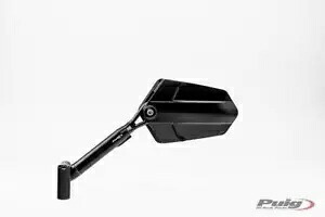 Puig Explorer 左リアビュー ハンドルバー ブラック ミラー 10mm スレッド アルミニウム Puig Explorer Left Rear View Handlebar Black Mirror 10mm Thread Aluminium 【並行輸入品】