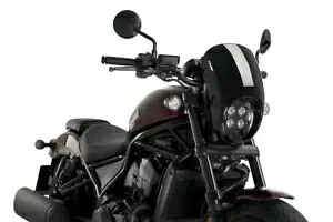 Puig アナーキー スクリーン フロントガラス グロス ブラック ホンダ CMX 1100 Rebel 2021 - 2024 Puig Anarchy Screen Windshield Gloss Black Honda CMX 1100 Rebel 2021 - 2024 【並行輸入品】
