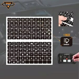 AUXBEAM 120 個 XL 8 ギャングスイッチパネルステッカースイッチラベルボートトラック 4X4WD 用 AUXBEAM 120PCS XL 8 Gang Switch Panel Sticker Switch Label for Boat Truck 4X4WD 【並行輸入品】