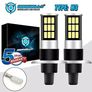 2 個 H3 4 面 LED ヘッドライトフォグ電球シボレー K1500 K2500 1988-1998 用 2pcs H3 4-Sided LED Headlights FOG Light Bulbs for Chevy K1500 K2500 1988-1998 【並行輸入品】