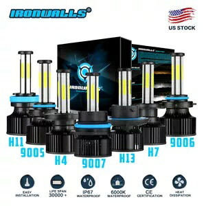 6 サイド LED ヘッドライト ハイ/ロー/フォグライト 9005 9006 H11 9140 9145 H13 5202 9007 6Sided LED Headlights High/Low/Foglights 9005 9006 H11 9140 9145 H13 5202 9007 【並行輸入品】