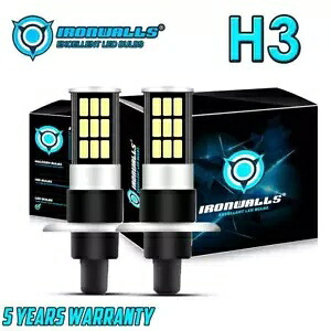 H3 LED ヘッドライト フォグライト電球キット 100W 10000LM 6000K ホワイト ドライビング DRL ランプ H3 LED Headlights FOG Lights Bulbs Kit 100W 10000LM 6000K White Driving DRL Lamp 【並行輸入品】