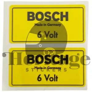 ボッシュ 6v コイルステッカー BMW エアヘッド/ヘリテージステッカー用 Bosch 6v Coil Stickers for BMW Airheads / Heritage Stickers 【並行輸入品】