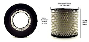 エアフィルター - ラウンド - BMW R エアヘッド ; 13 72 1 254 382、13 72 1 251 048、AF-382 Air Filter- Round - BMW R Airhead ; 13 72 1 254 382,13 72 1 251 048, AF-382 【並行輸入品】