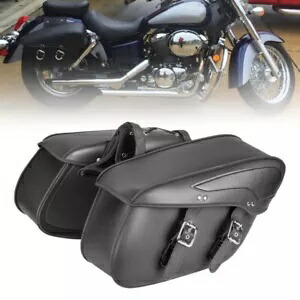 ペア防水オートバイサドルバッグサドルパニアリアサイドバッグブラック Pair Waterproof Motorcycle Saddlebags Saddle Panniers Rear Side Bags Black 【並行輸入品】