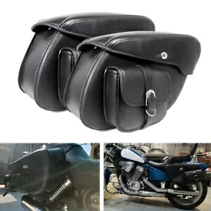 2X オートバイサドルバッグサイド荷物サドルバッグホンダハーレースズキヤマハ用 2X Motorcycle Saddlebags Side Luggage Saddle Bags For Honda Harley Suzuki Yamaha 【並行輸入品】
