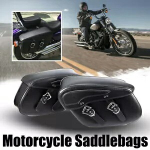 Mototcycle サイドサドルバッグハーレースポーツスターチョッパーボバーツール荷物バッグ Mototcycle Side Saddle Bags For Harley Sportster Chopper Bobber Tool Luggage Bag 【並行輸入品】