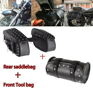 オートバイのサイドサドルバッグ PU ツールバッグ荷物バイクパニアツールサドルバッグ Motorcycle Side Saddle Bags PU Tool Bag Luggage Motorbike Pannier Tool Saddlebag 【並行輸入品】