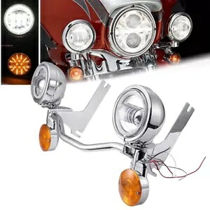 パッシングターンシグナルランプドライビングフォグスポットライトバーキットハーレーオートバイ米国用 Passing Turn Signal Lamp Driving Fog Spot Light Bar Kit For Harley Motorcycle US 【並行輸入品】｜カスタムパーツ WORLD倉庫