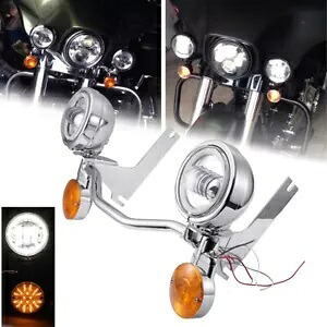 オートバイパッシングターンシグナルライトドライビングフォグスポットランプバーキットハーレー用 Motorcycle Passing Turn Signal Light Driving Fog Spot Lamp Bar Kit For Harley 【並行輸入品】｜カスタムパーツ WORLD倉庫
