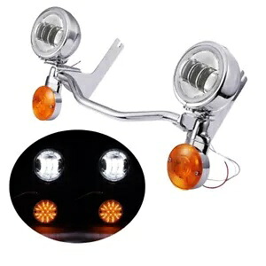ハーレーロードキングクラシック 4.5インチ LED パッシングターンシグナルライトブラケットバーキット用 For Harley Road King Classic 4.5\