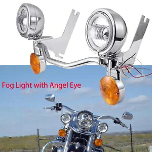 4.5インチ ドライビング パッシング ウインカー ライト スポットフォグ LED ライトバーキット ハーレー用 4.5" Driving Passing Turn Signals Lights Spot Fog LED Light Bar Kits For Harley 【並行輸入品】｜カスタムパーツ WORLD倉庫