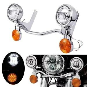 4.5 インチ LED パッシング ターン シグナル ライト ブラケット バー エレクトラグライド 標準 97-09 用 4.5" LED Passing Turn Signal Lights Bracket Bar For Electra Glide Standard 97?09 【並行輸入品】|カスタムパーツ WORLD倉庫