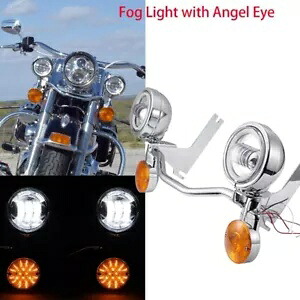 4.5インチ LED パッシングターンシグナルランプ ドライビングフォグスポットライト バーキット ハーレー用 4.5" LED Passing Turn Signal Lamp Driving Fog Spot Lights Bar Kit For Harley 【並行輸入品】|カスタムパーツ WORLD倉庫