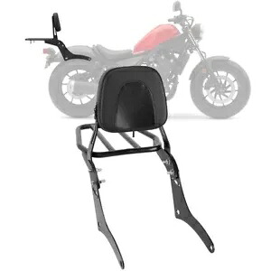 バックレスト シーシーバー 荷物ラック 背もたれパッド付き ホンダ レベル CMX 300 500 17-22用 Backrest Sissy Bar Luggage Rack W/Backrest Pad For Honda Rebel CMX 300 500 17-22 【並行輸入品】｜カスタムパーツ WORLD倉庫 67,760円