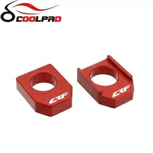 レッド CNC リアアクスルブロックチェーンアジャスターホンダ CRF250R CRF250X CRF450R 450L Red CNC Rear Axle Blocks Chain Adjuster For HONDA CRF250R CRF250X CRF450R 450L 【並行輸入品】