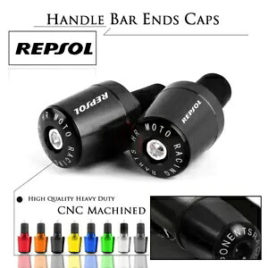ホンダレプソル CBR250R 300 CB500F/X CB190R/X ハンドルバーグリップエンドキャッププラグ For HONDA REPSOL CBR250R 300 CB500F/X CB190R/X Handle Bar Grips End Caps Plugs 【並行輸入品】