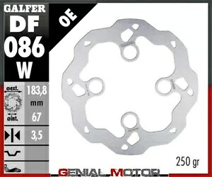 Galfer フロント ブレーキ ディスク WAVE FIXED 183.8x3mm MONTESA COTA 315 R 2001 Galfer Front Brake Disc WAVE FIXED 183.8x3mm MONTESA COTA 315 R 2001 【並行輸入品】