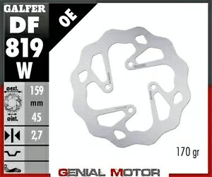 Galfer リア ブレーキ ディスク WAVE FIXED 159,5x2,7mm BETA EVO 200 2009-2011 Galfer Rear Brake Disc WAVE FIXED 159,5x2,7mm BETA EVO 200 2009-2011 【並行輸入品】