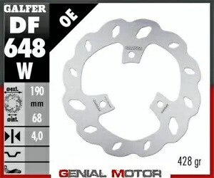 Galfer リア ブレーキ ディスク WAVE FIXED 190x4mm APRILIA ATLANTIC 200 2003 Galfer Rear Brake Disc WAVE FIXED 190x4mm APRILIA ATLANTIC 200 2003 【並行輸入品】