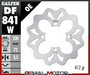 Galfer フロント ブレーキディスク ウェーブ固定 200x3,5mmヤマハ YXR700 RHINO 4X4 DER/右 2008 Galfer Front BrakeDisc WAVE FIXED 200x3,5mmYAMAHA YXR700 RHINO 4X4 DER/RIGHT2008 【並行輸入品】
