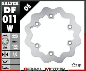 Galfer リア ブレーキ ディスク ウェーブ固定 220x4mm ホンダ CR 250 R 1987-1987 Galfer Rear Brake Disc WAVE FIXED 220x4mm HONDA CR 250 R 1987-1987 【並行輸入品】