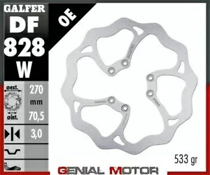 Galfer フロント ブレーキ ディスク WAVE FIXED 270x3mm TM 125 CROSS 2000 Galfer Front Brake Disc WAVE FIXED 270x3mm TM 125 CROSS 2000 【並行輸入品】